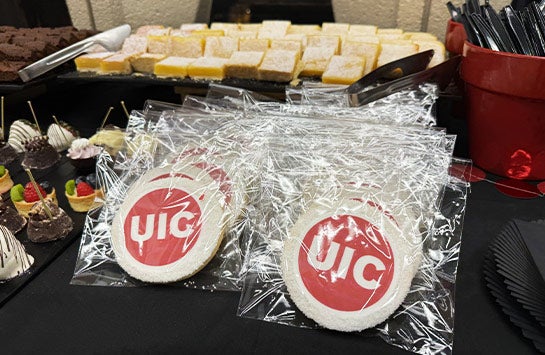 Cookies with UIC logo on top