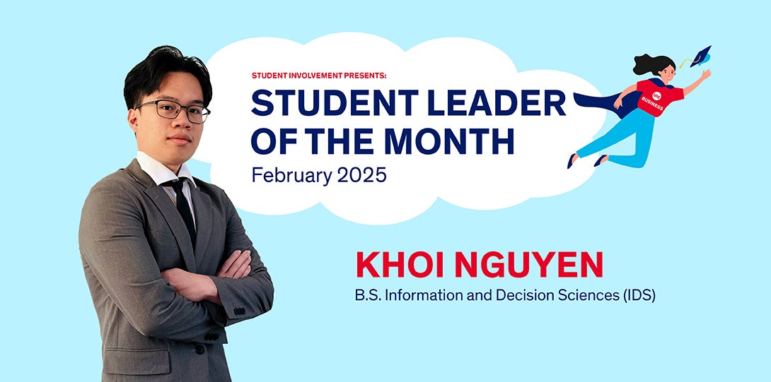 February 2025 Student Leader of the Month, Khoi Nguyen