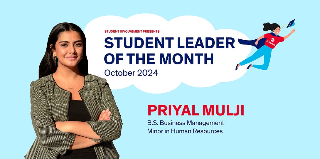 October 2024 Student Leader of the Month, Priyal Mulji